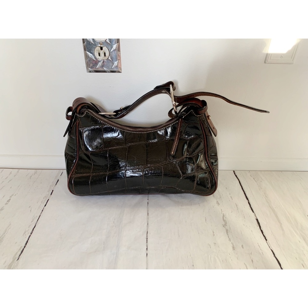 Vintage Dooney & Bourke Croc Leather Handbag - Picture 2 of 10